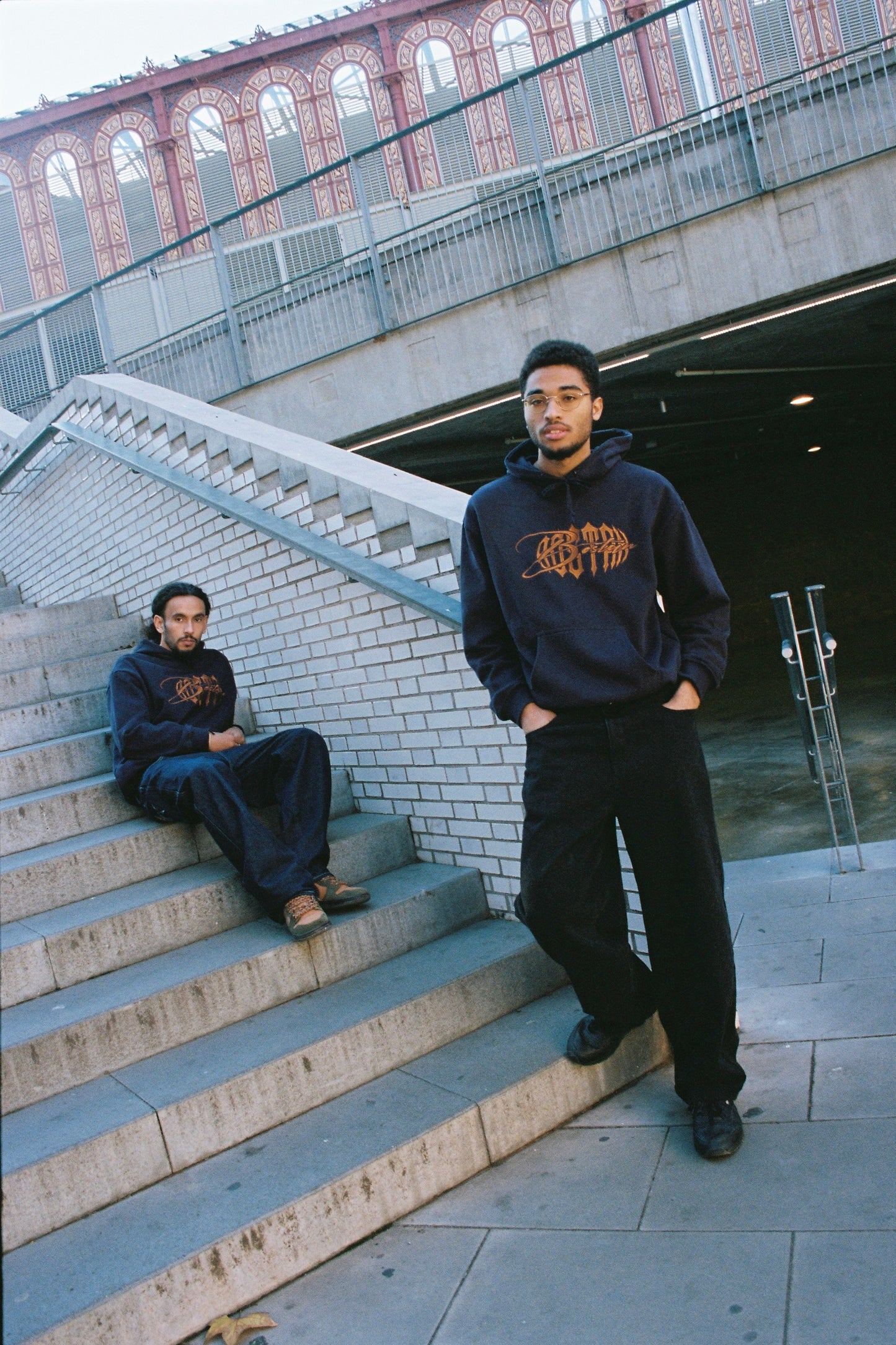 Embroidered Logo Hoodie (navy blue)