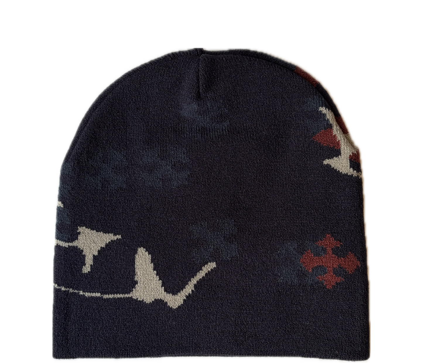 CROSSES BEANIE (NAVY BLUE)