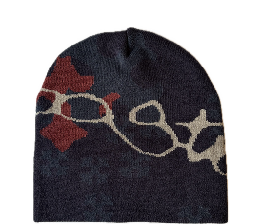 CROSSES BEANIE (NAVY BLUE)